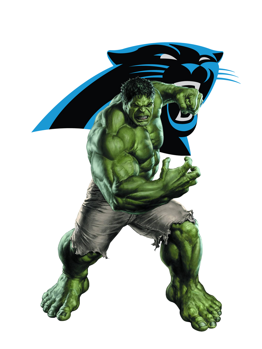 Carolina Panthers Hulk Logo vinyl decal